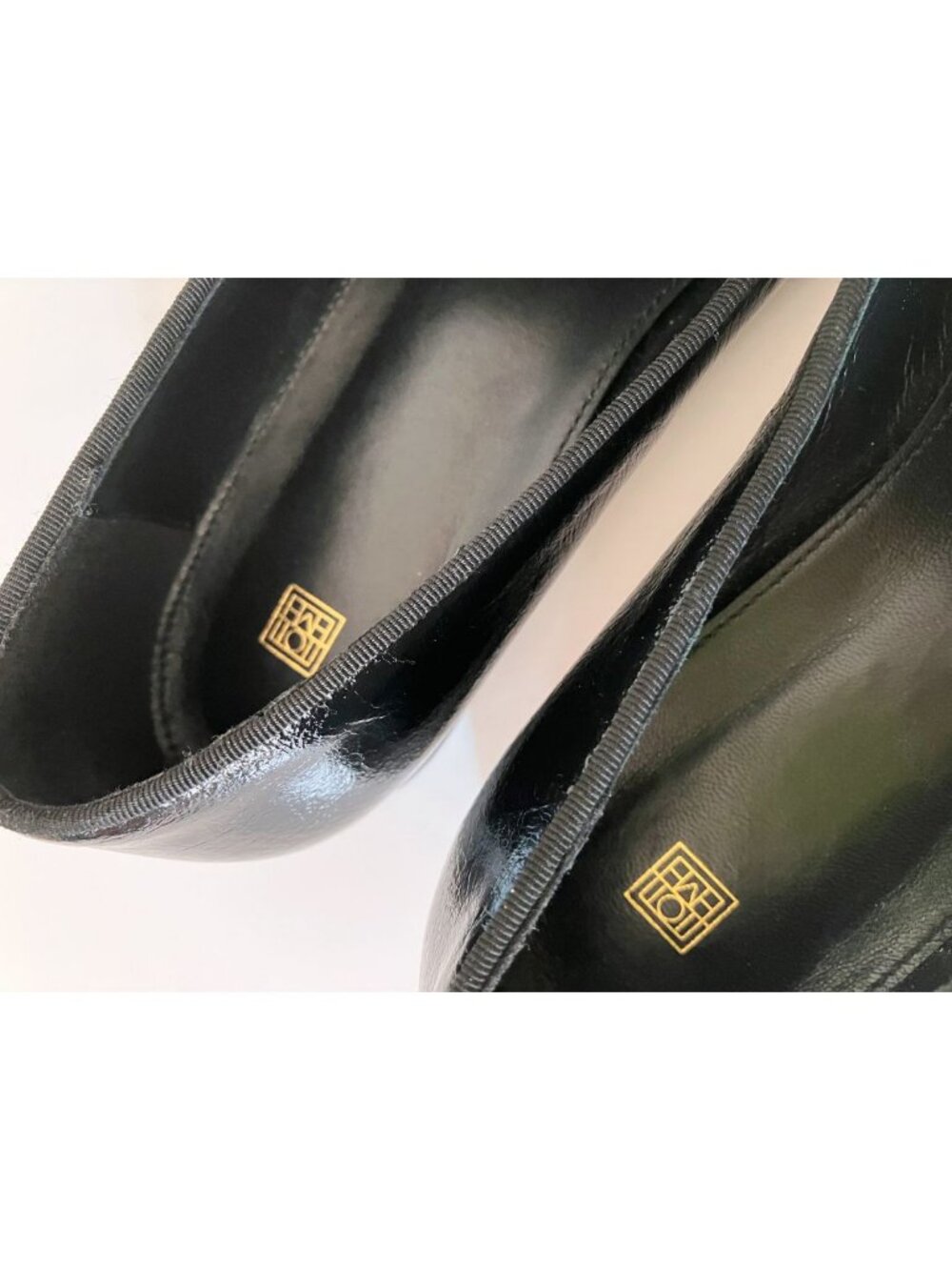Toteme The Piped Patent-leather Loafers Black Size IT 36/ US 6 - Picture 9 of 11